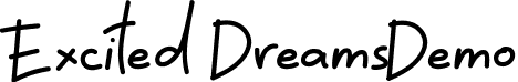 Excited Dreams Demo font | ExcitedDreamsDemoRegular.ttf