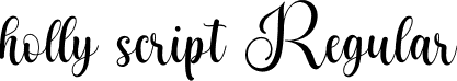 holly script Regular font | hollyscript.ttf