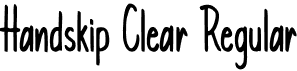 Handskip Clear Regular font | HandskipClear.otf