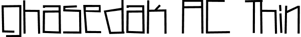 ghasedak AC Thin font | ghasedakAC-Thin.otf