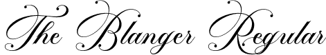 The Blanger Regular font | The Blanger.otf