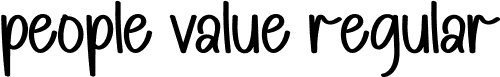 People Value Regular font | People-Value.otf