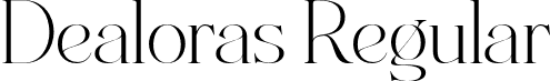 Dealoras Regular font | Dealoras.otf