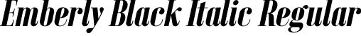 Emberly Black Italic Regular font | Emberly-BlackItalic.otf