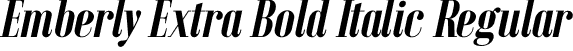 Emberly Extra Bold Italic Regular font | Emberly-ExtraBoldItalic.otf