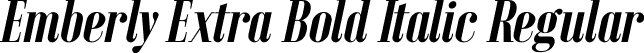 Emberly Extra Bold Italic Regular font | Emberly-ExtraBoldItalic.ttf