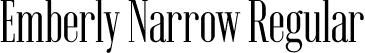 Emberly Narrow Regular font | Emberly-Narrow.ttf