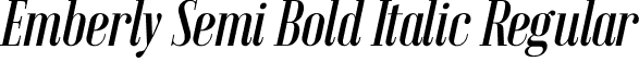 Emberly Semi Bold Italic Regular font | Emberly-SemiBoldItalic.otf