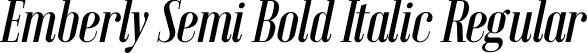 Emberly Semi Bold Italic Regular font | Emberly-SemiBoldItalic.ttf