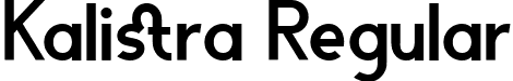 Kalistra Regular font | Kalistra.ttf