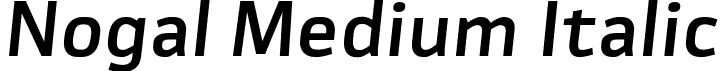 Nogal Medium Italic font | 10-Nogal-MdIt.otf