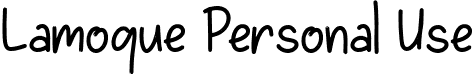 Lamoque Personal Use font | LamoquePersonalUse-Regular.otf