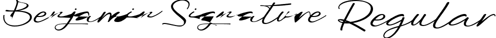 Benjamin Signature Regular font | Benjamin Signature.ttf