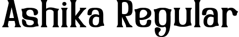 Ashika Regular font | Ashika.ttf