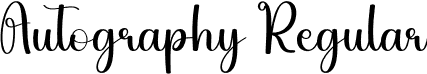 Autography Regular font | Autography.otf