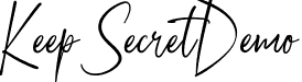 Keep Secret Demo font | KeepSecretDemoRegular.ttf