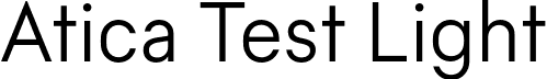 Atica Test Light font | AticaTest-Light.otf