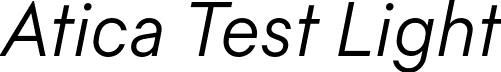 Atica Test Light font | AticaTest-LightItalic.otf