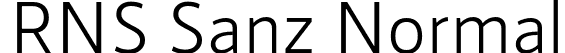 RNS Sanz Normal font | RNSSanz-Normal.otf