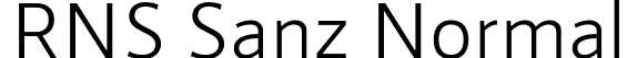 RNS Sanz Normal font | RNSSanz-Normal.ttf