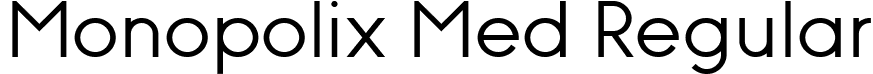 Monopolix Med Regular font | Monopolix Medium.ttf