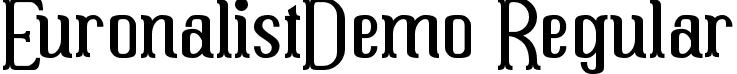 EuronalistDemo Regular font | EuronalistDemoRegular.ttf