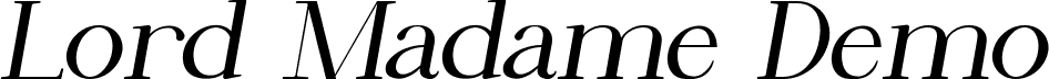 Lord Madame Demo font | LordMadameDemoItalic.ttf