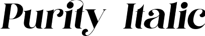 Purity Italic font | Purity Italic.otf