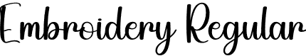 Embroidery Regular font | Embroidery.otf