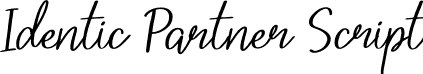 Identic Partner Script font | Identic-Partner-Script-Demo.otf