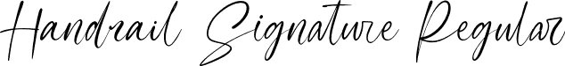 Handrail Signature Regular font | HandrailSignature.otf