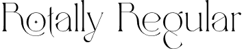 Rotally Regular font | Rotally.ttf