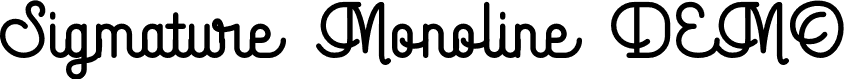 Sigmature Monoline DEMO font | Sigmature Monoline DEMO.otf