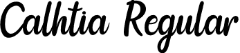 Calhtia Regular font | Calhtia.otf