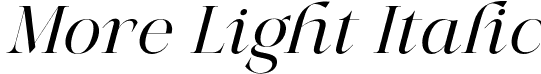 More Light Italic font | More Light Italic.otf