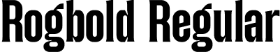 Rogbold Regular font | Rogbold.otf