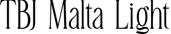 TBJ Malta Light font | TBJMaltaMiniEdition-Light.ttf