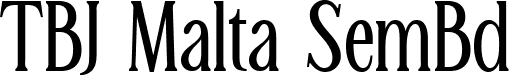 TBJ Malta SemBd font | TBJMaltaMiniEdition-SemiBold.ttf