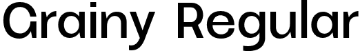 Grainy Regular font | grainy.otf