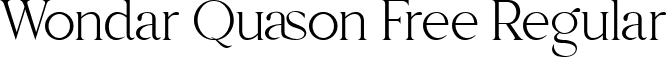 Wondar Quason Free Regular font | wondar-quason-free.ttf