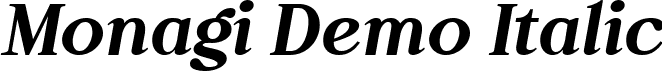 Monagi Demo Italic font | monagi-demo-italic.ttf