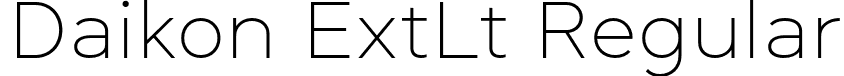 Daikon ExtLt Regular font | Pepper Type - Daikon-ExtraLight.otf