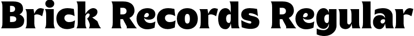 Brick Records Regular font | DR-Brick-Records.otf