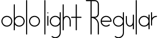 oblo light Regular font | oblolight-xge1z.otf