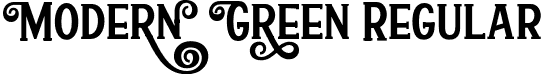 Modern Green Regular font | Modern-Green.otf