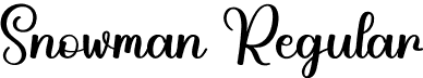 Snowman Regular font | Snowman.otf