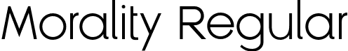 Morality Regular font | Morality.otf