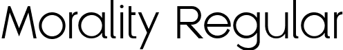 Morality Regular font | Morality.ttf