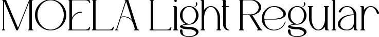 MOELA Light Regular font | MOELA-Light.ttf