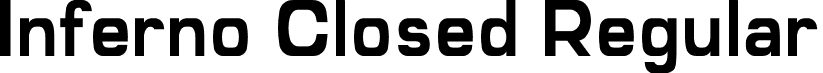 Inferno Closed Regular font | Inferno-Closed-Regular-iF66713a0f17ed4.otf